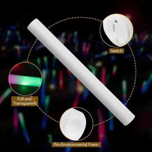 110pcs LED Foam Glow Sticks Glow Party Supply