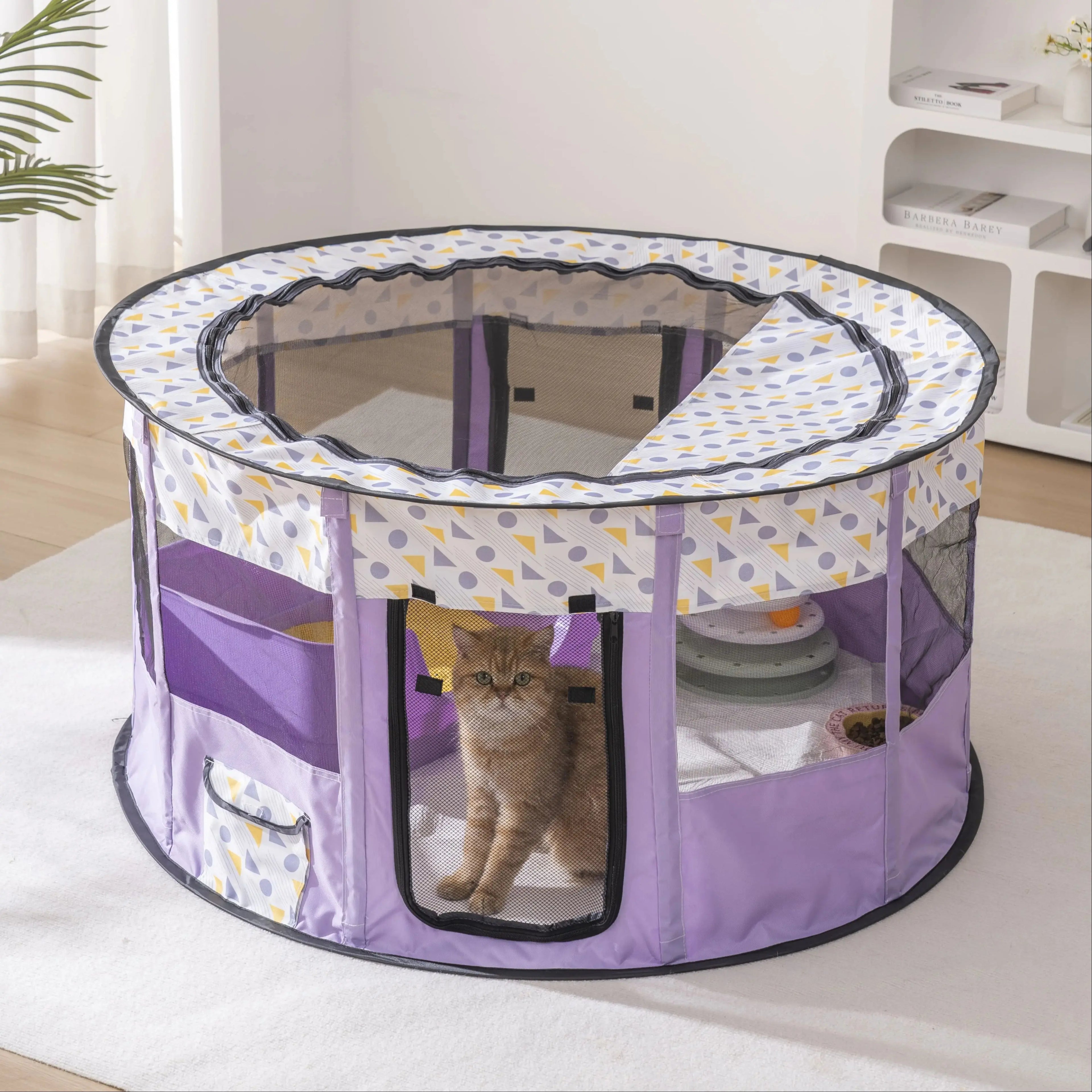 Foldable Mesh Ventilated Circular Cat Nest