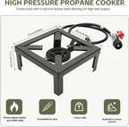 100,000 BTU Propane Burner - Cast-Iron Stove, Portable