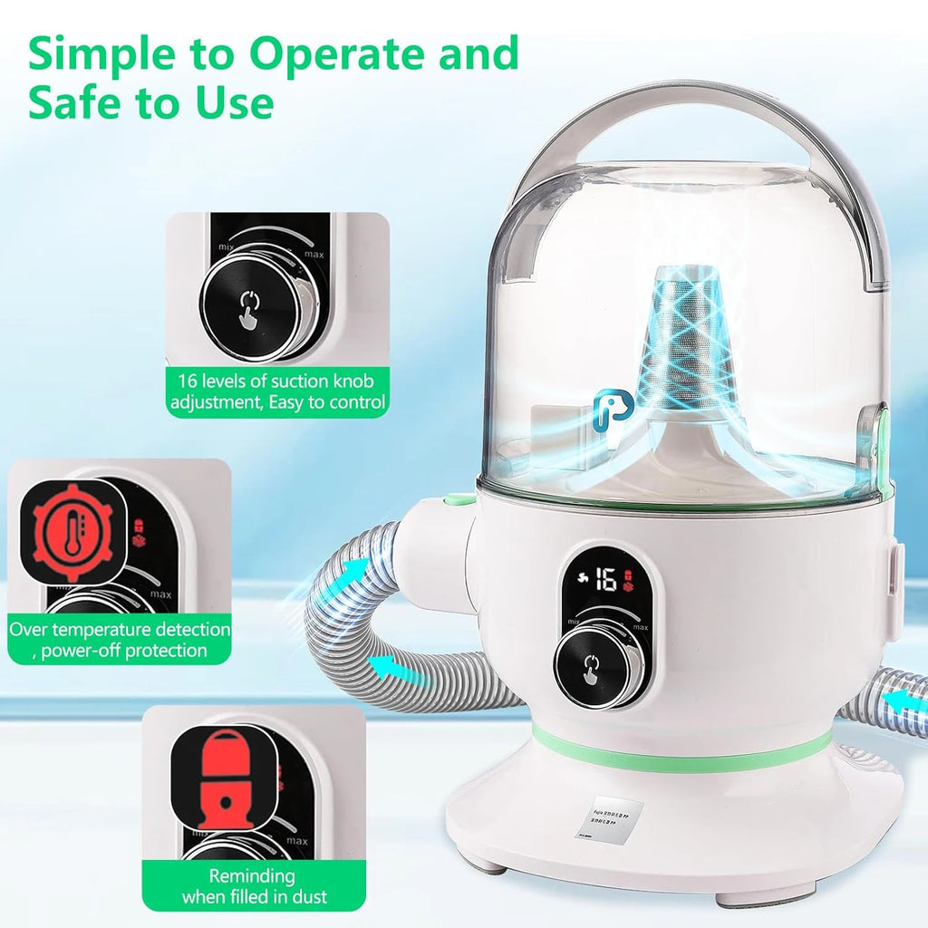 Professional Quiet Dog Grooming Vacuum Kit