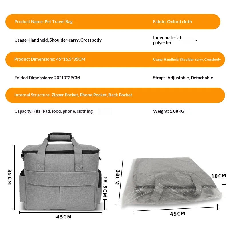Large Capacity Dog and Cat Food Backpack Travel