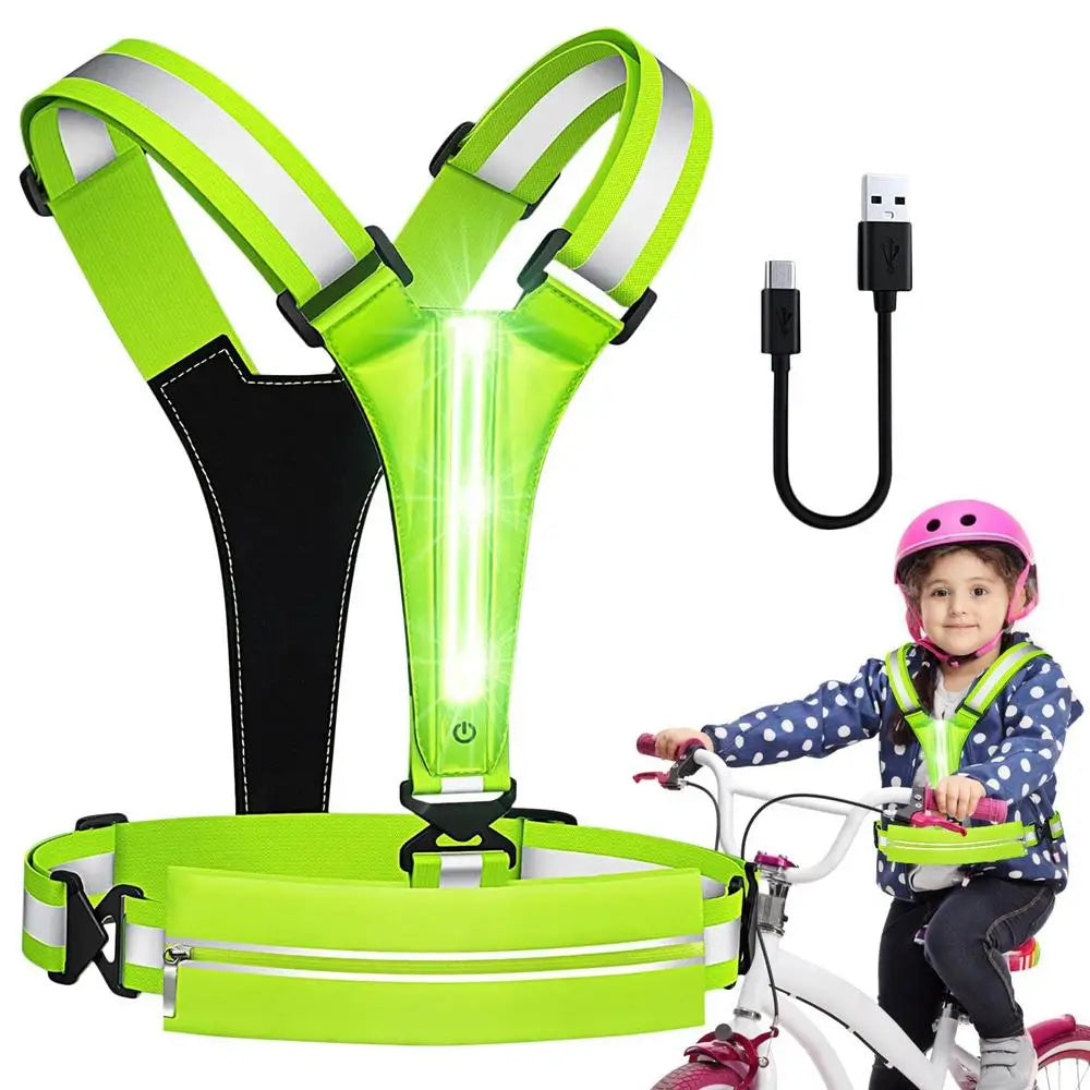 Running Light Vest Reflective Gear With Belt Bag