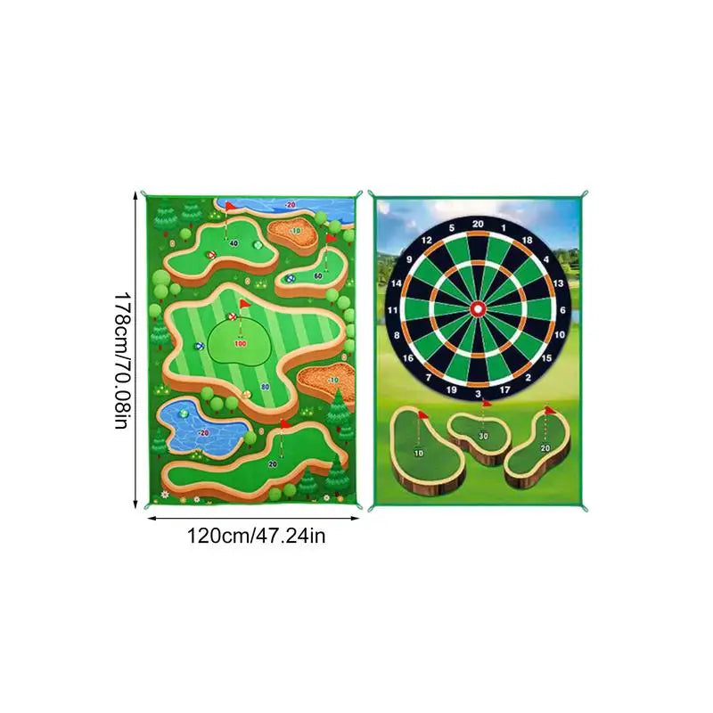 Golf Play Chipping Game 2-in-1 Training Mat