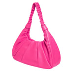 Pebbled Leather Hobo Shoulder Bag