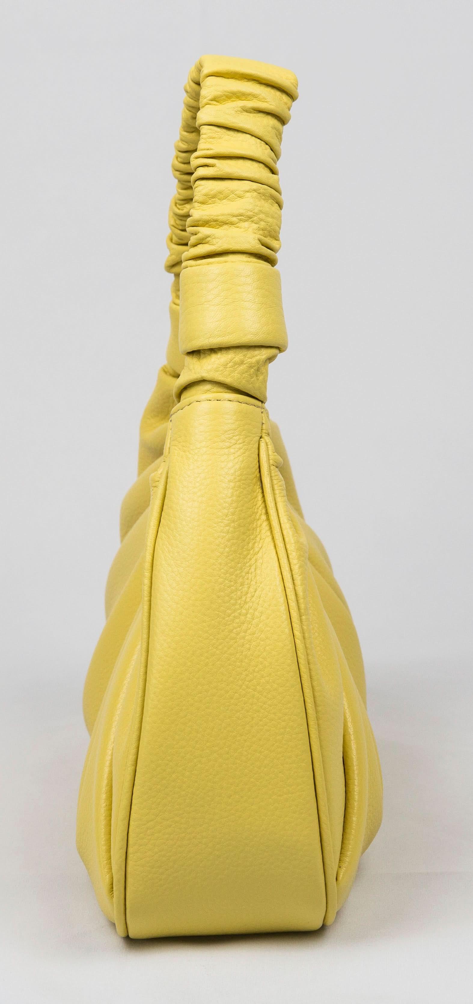 Pebbled Leather Hobo Shoulder Bag