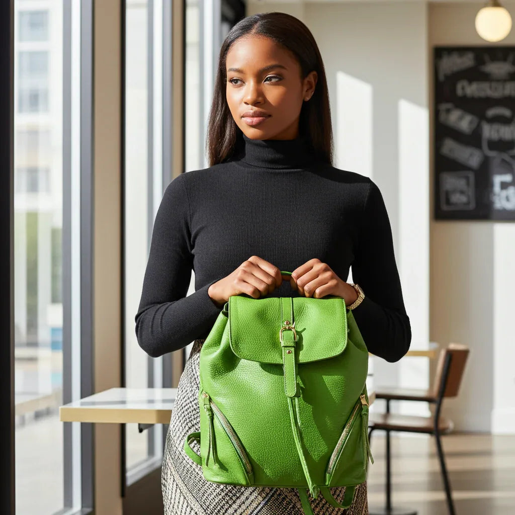 Sophia Full-Grain Leather Backpack