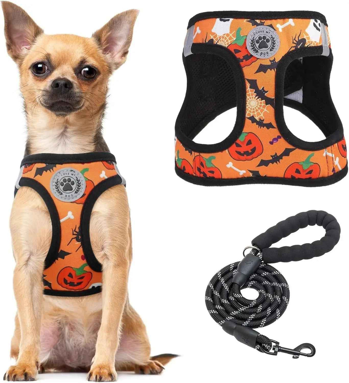 Step-In No-Pull Dog Harness & Leash Set