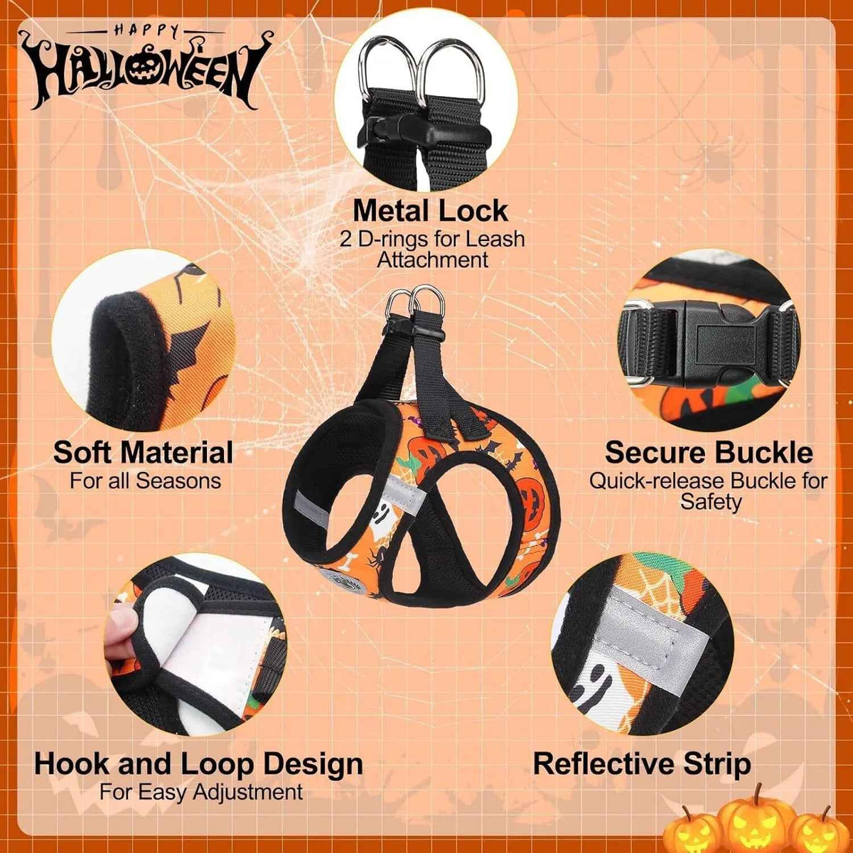 Step-In No-Pull Dog Harness & Leash Set