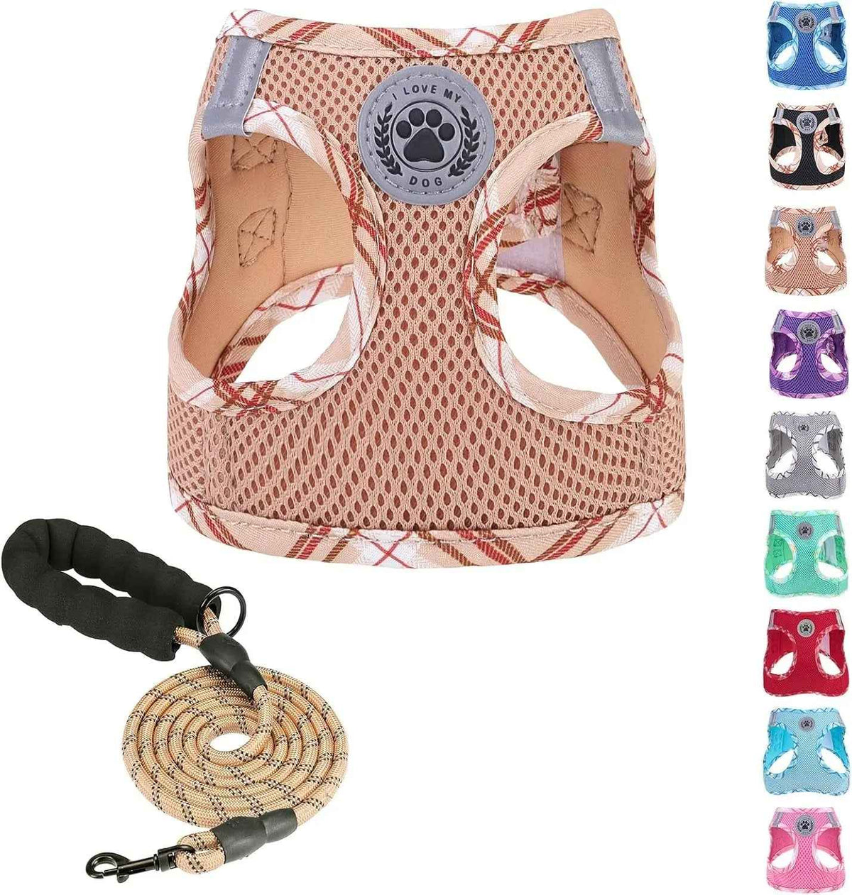 Step-In No-Pull Dog Harness & Leash Set