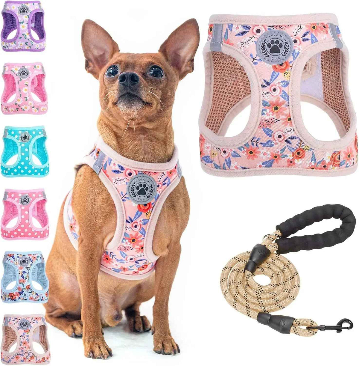 Step-In No-Pull Dog Harness & Leash Set