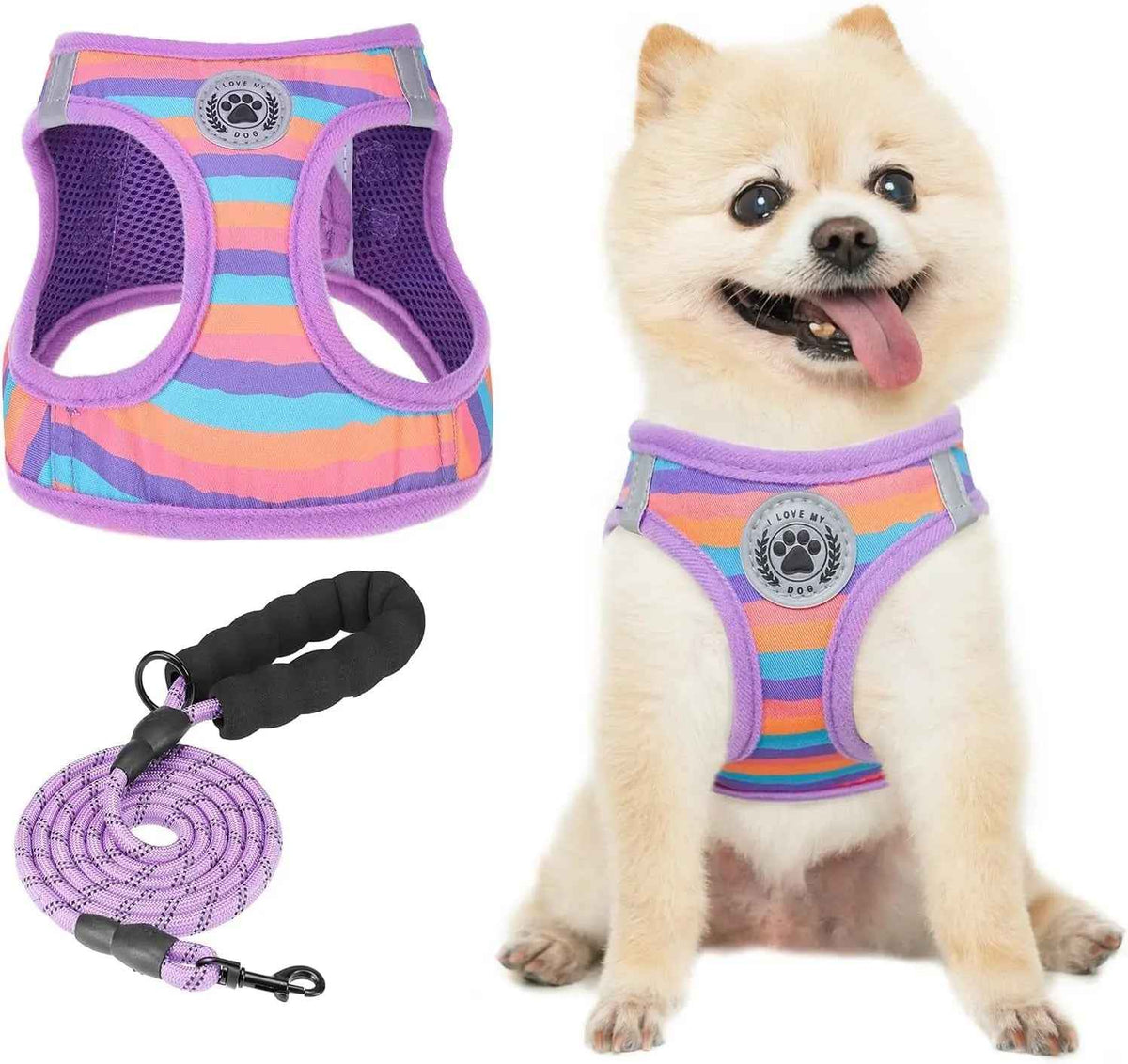 Step-In No-Pull Dog Harness & Leash Set