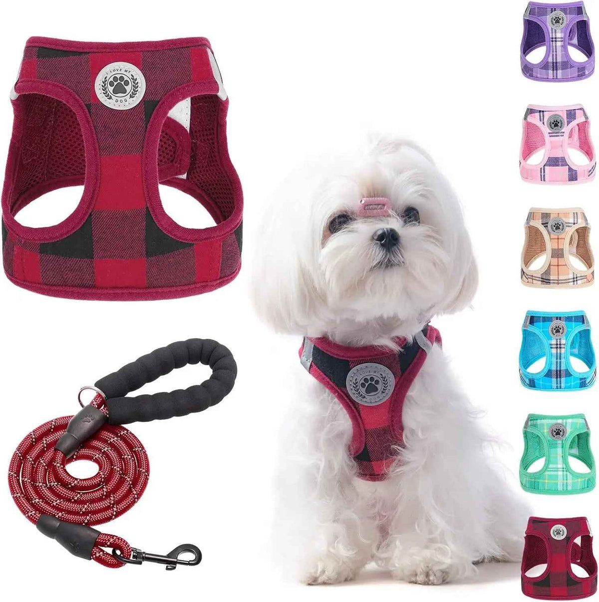 Step-In No-Pull Dog Harness & Leash Set