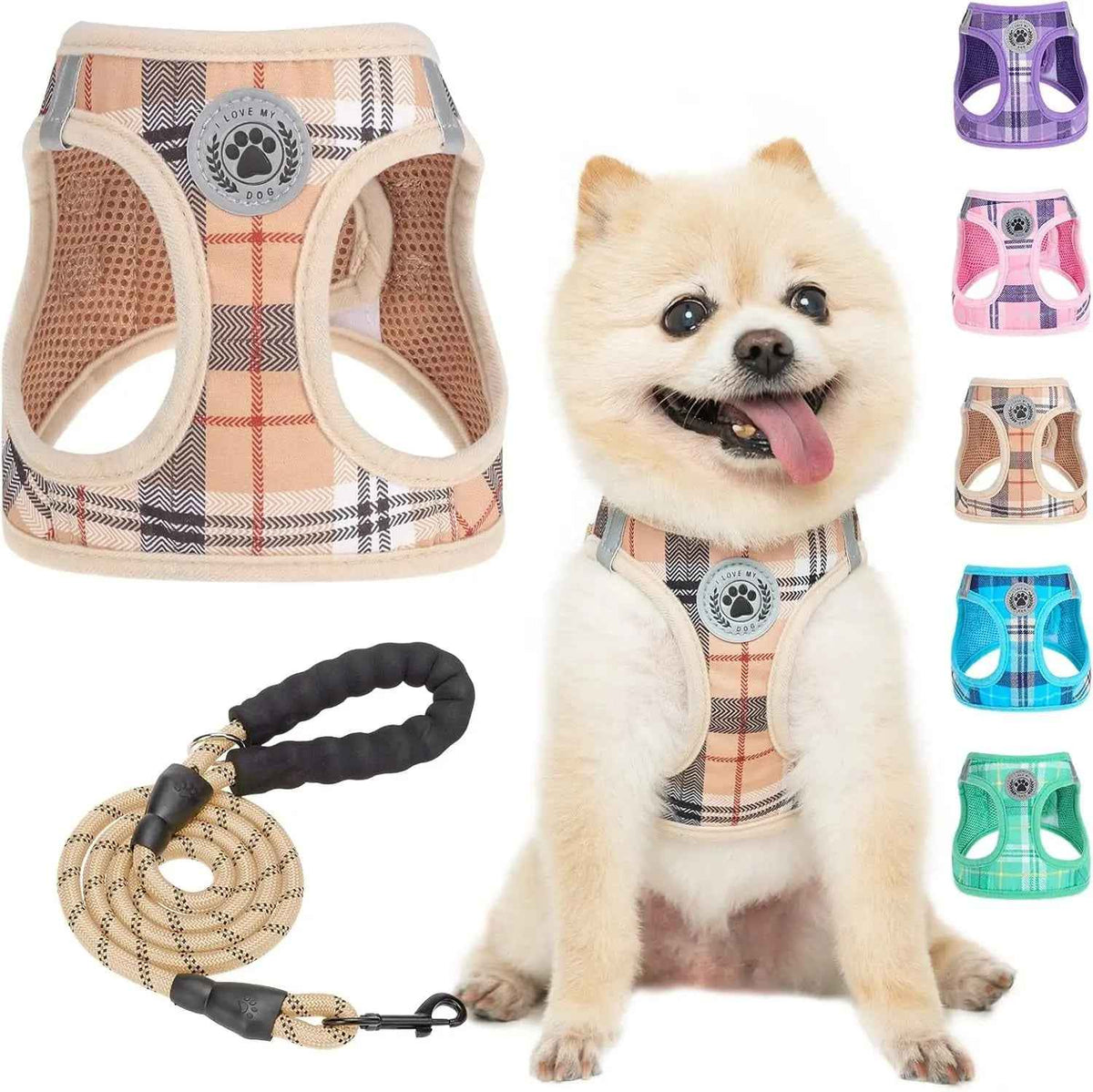Step-In No-Pull Dog Harness & Leash Set