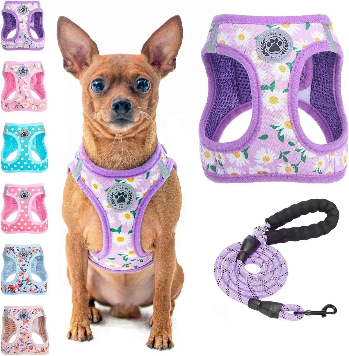 Step-In No-Pull Dog Harness & Leash Set