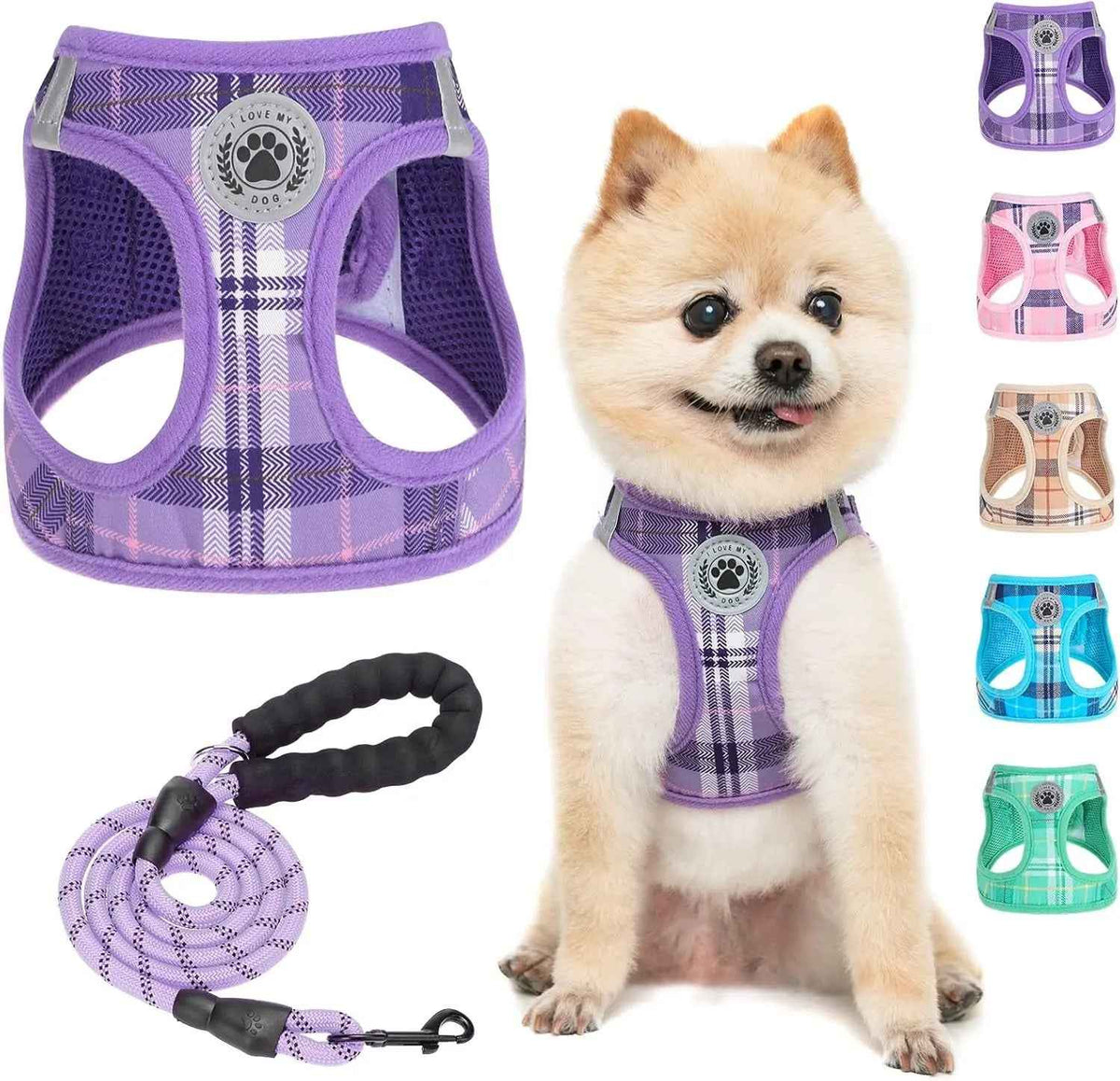 Step-In No-Pull Dog Harness & Leash Set