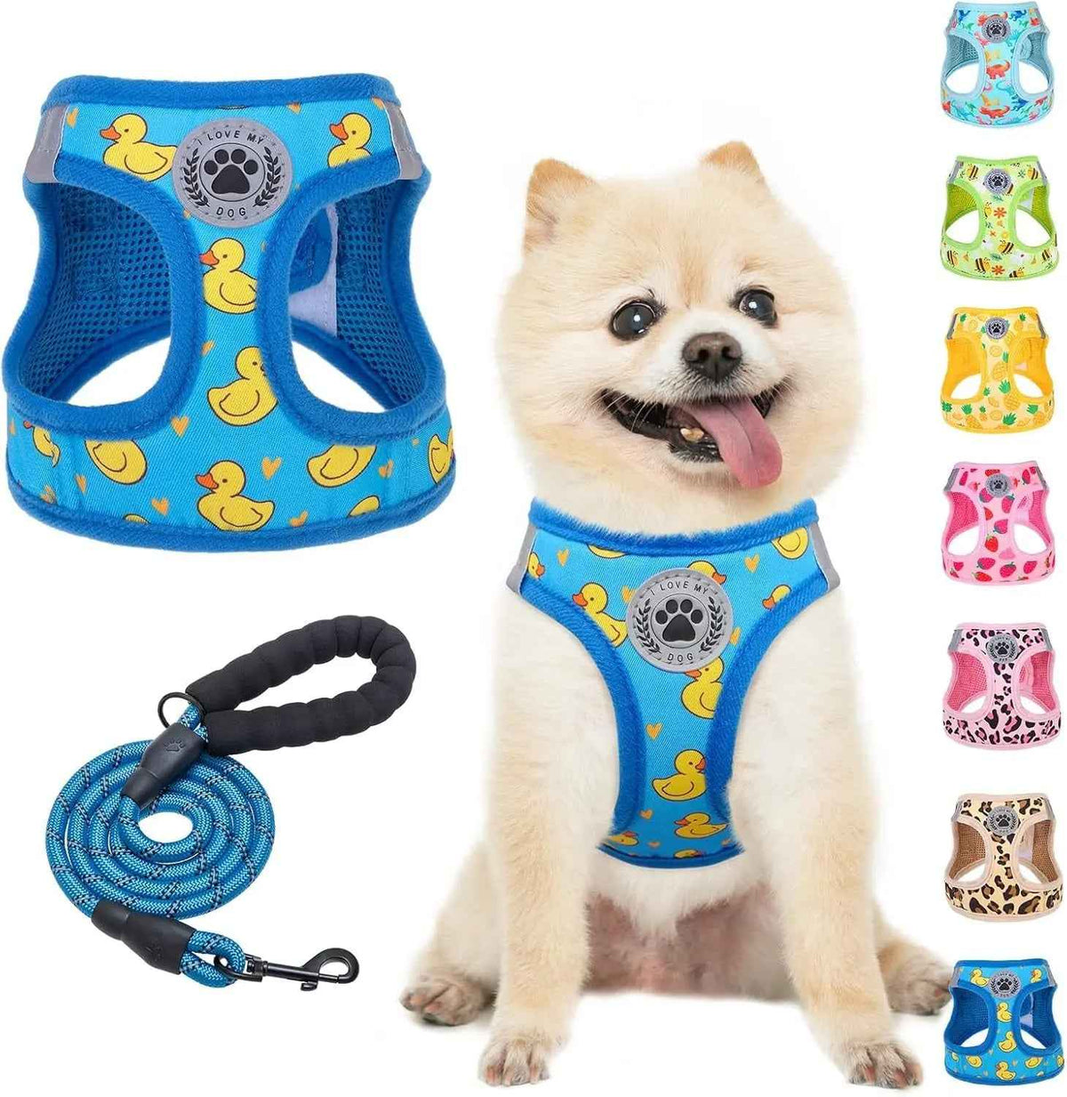 Step-In No-Pull Dog Harness & Leash Set