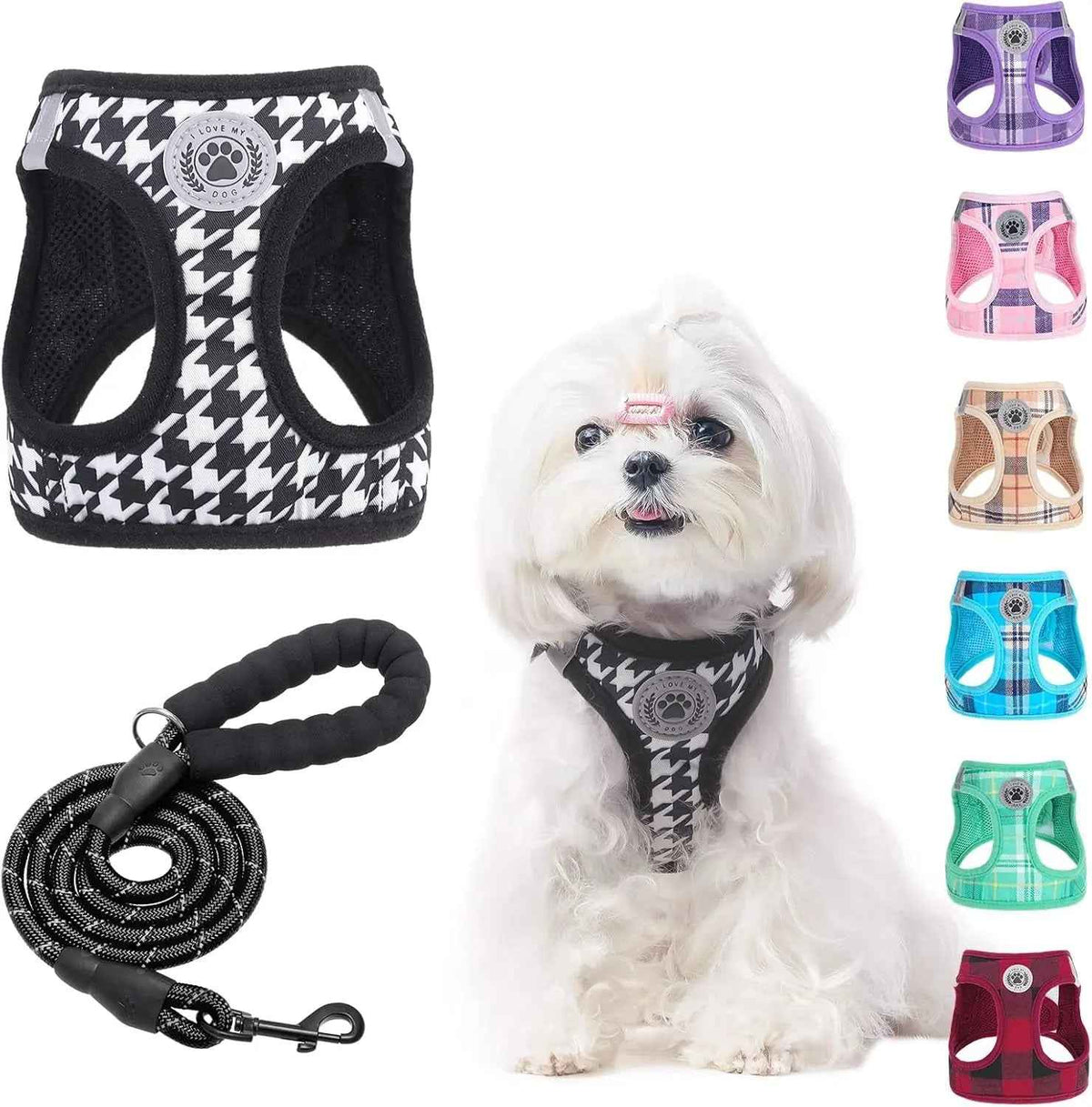Step-In No-Pull Dog Harness & Leash Set