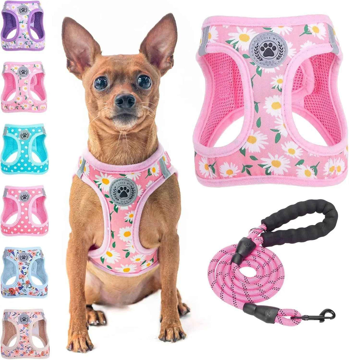 Step-In No-Pull Dog Harness & Leash Set