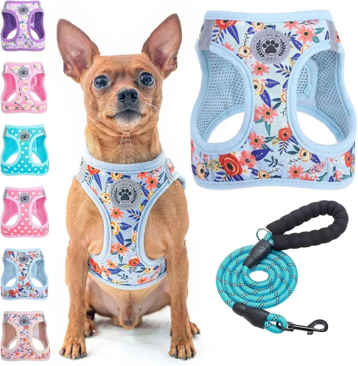 Step-In No-Pull Dog Harness & Leash Set