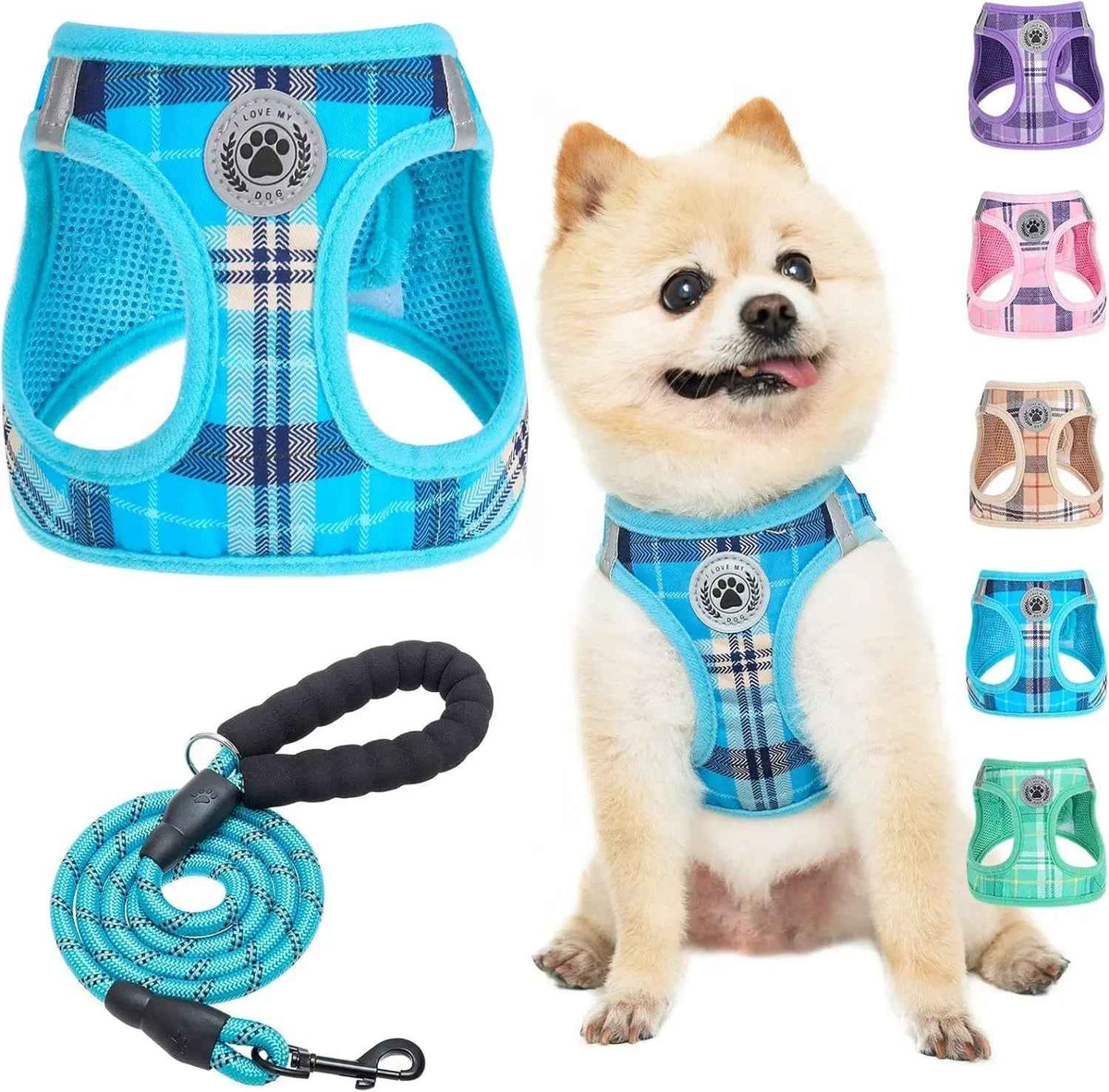 Step-In No-Pull Dog Harness & Leash Set