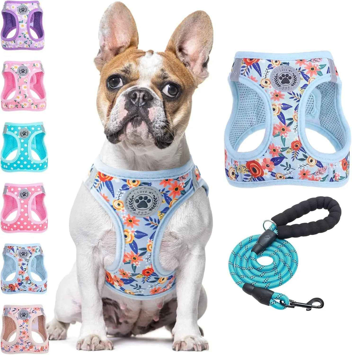 Step-In No-Pull Dog Harness & Leash Set
