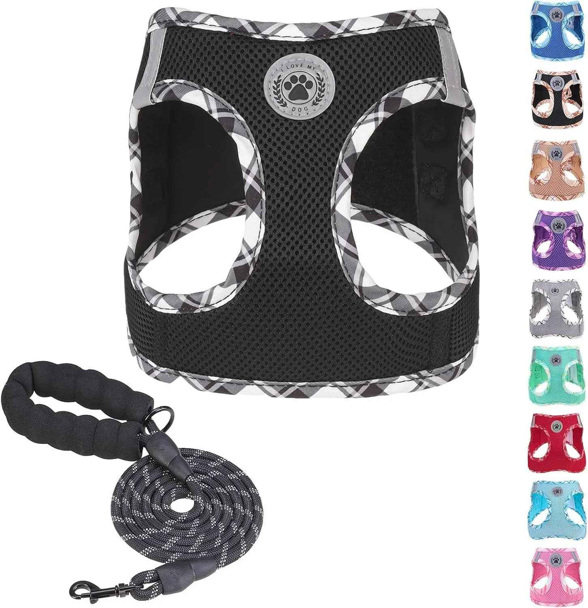 Step-In No-Pull Dog Harness & Leash Set