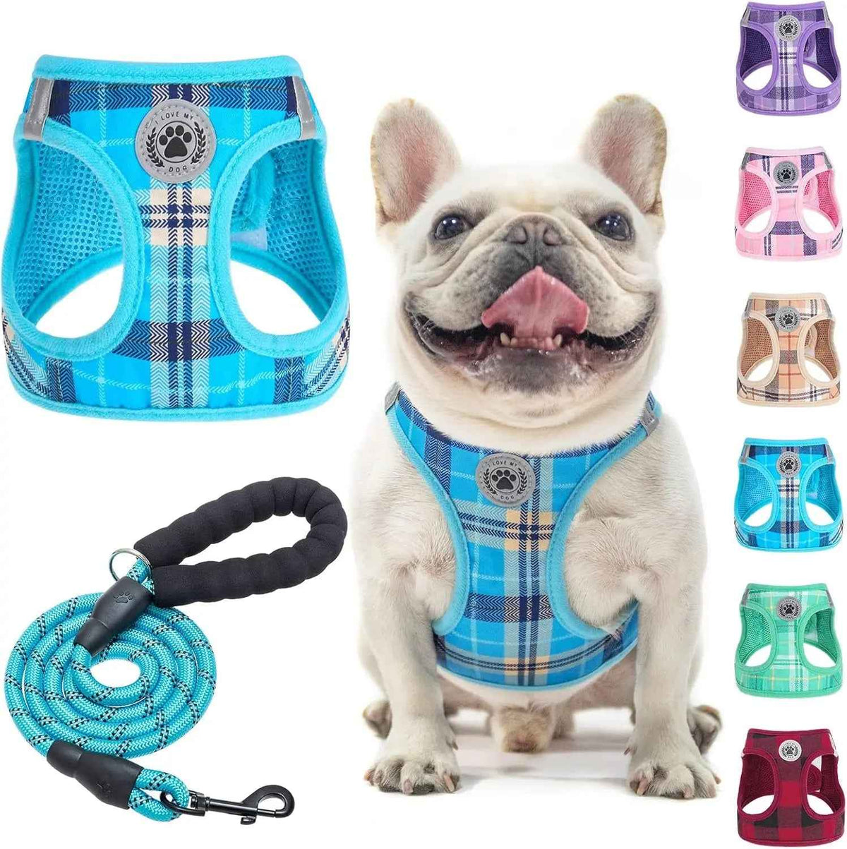 Step-In No-Pull Dog Harness & Leash Set