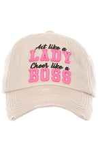 LADY BOSS WASHED VINTAGE BASEBALL CAP