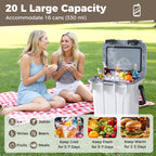 Ultra-Light Injection Molded Cooler 21 QT Hard Ice Chest