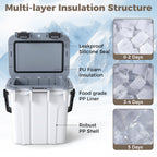 Ultra-Light Injection Molded Cooler 21 QT Hard Ice Chest