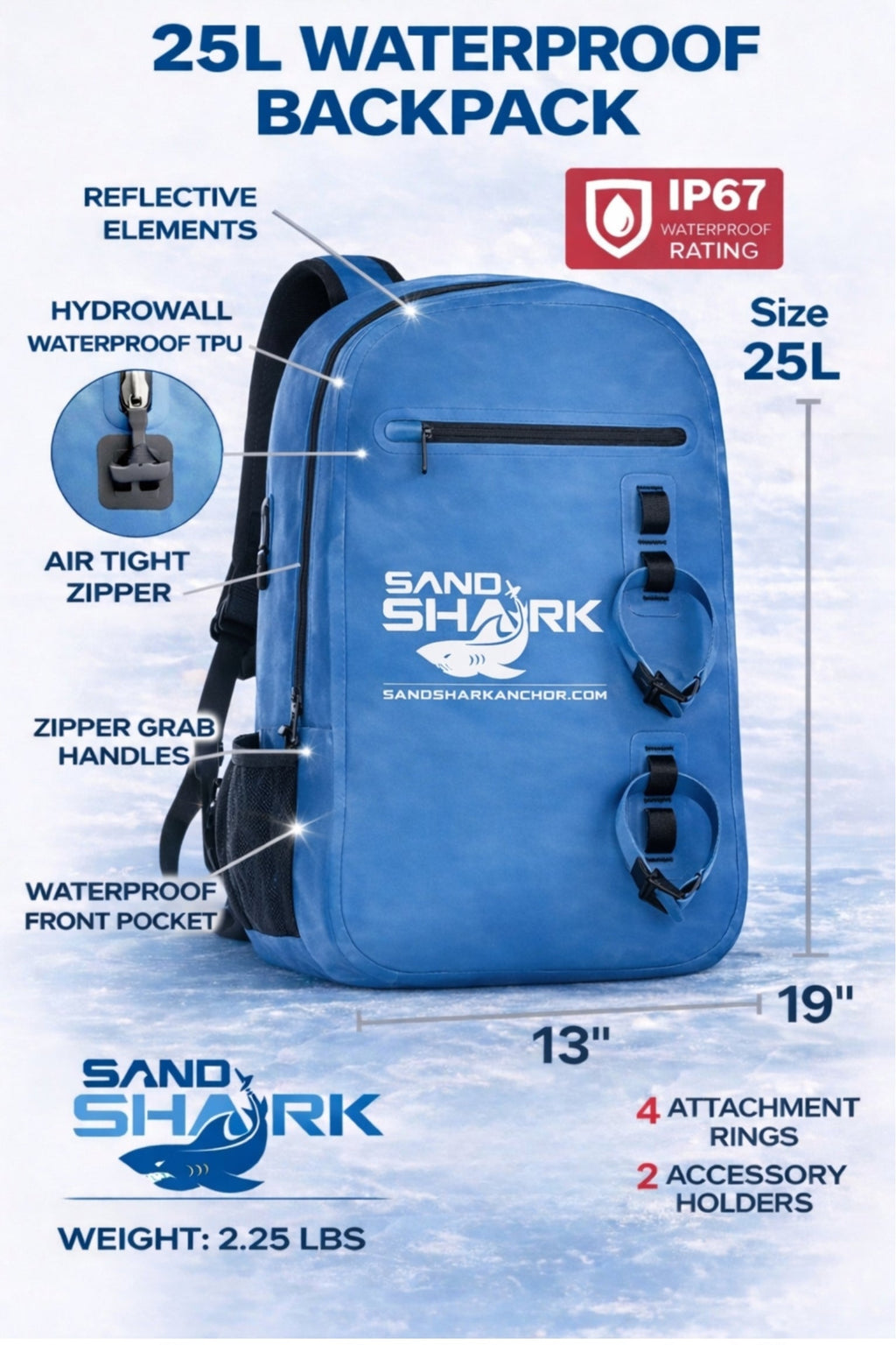 25L Waterproof Backpack – Submersible