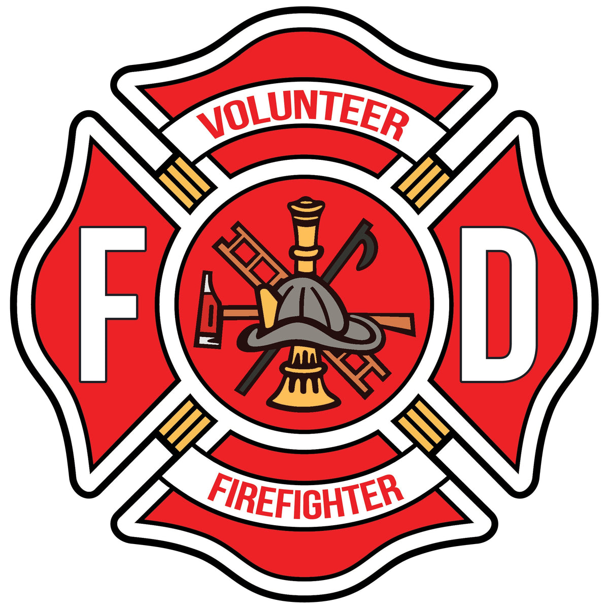 VOLUNTEER FIREFIGHTER WINDOW DECAL