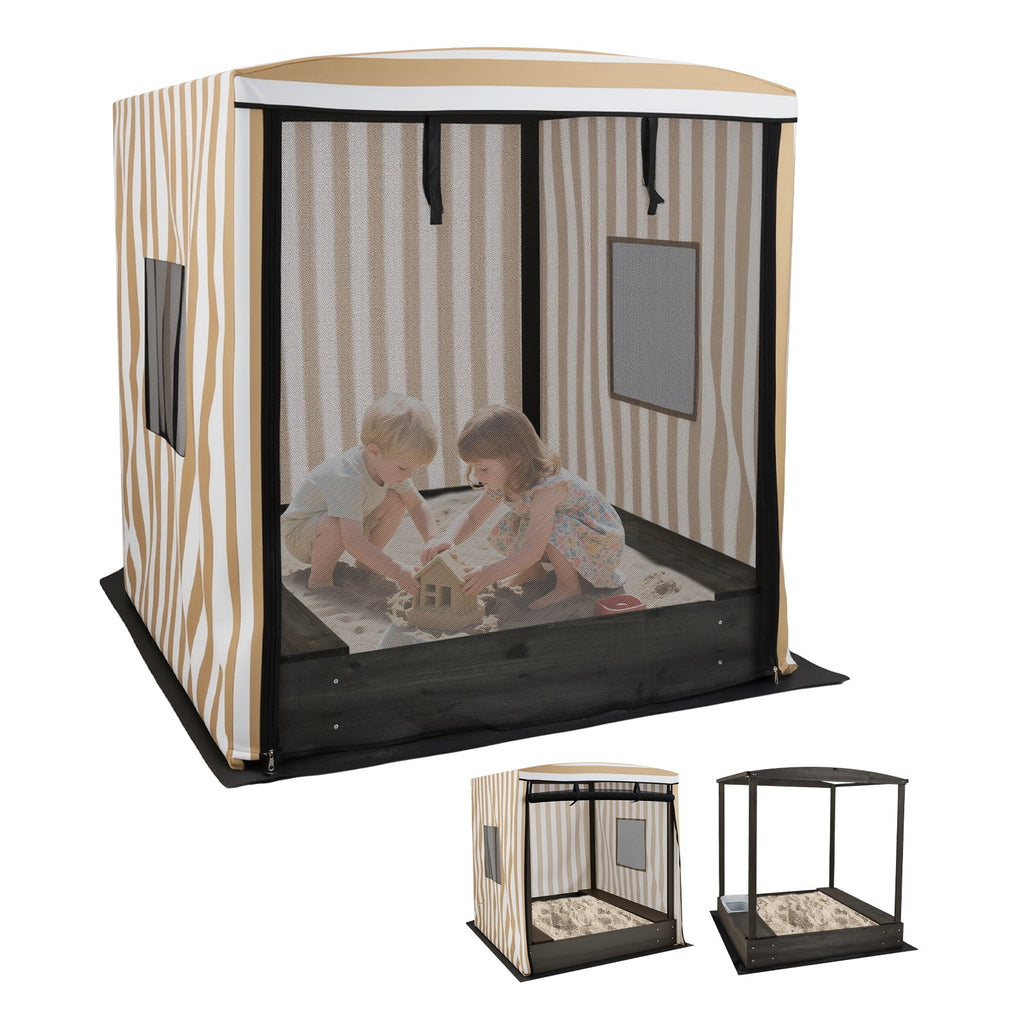 Wooden Sandbox with Canopy
