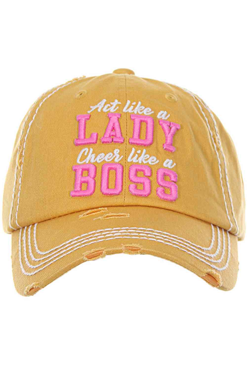 LADY BOSS WASHED VINTAGE BASEBALL CAP