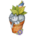 Cat Lovers Welcome Sign  Porch Decor