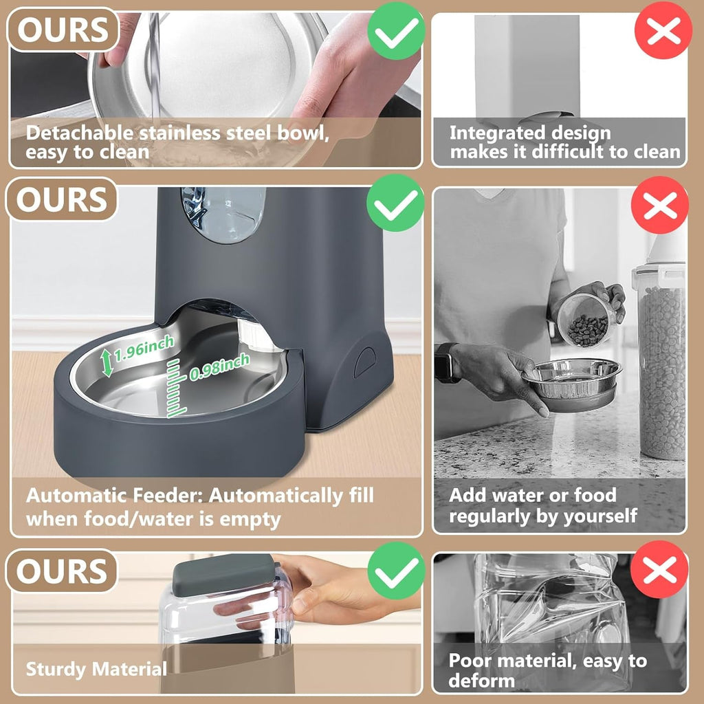 Automatic Cat Feeder & Water Dispenser Set
