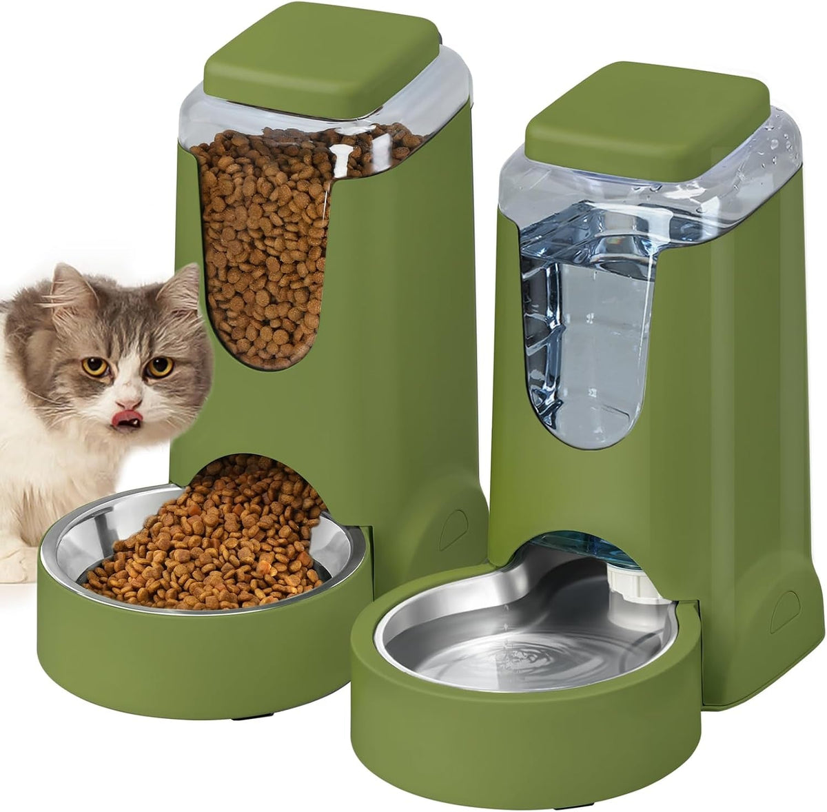 Automatic Cat Feeder & Water Dispenser Set