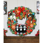 Christmas Friends Kitty Door Wreath