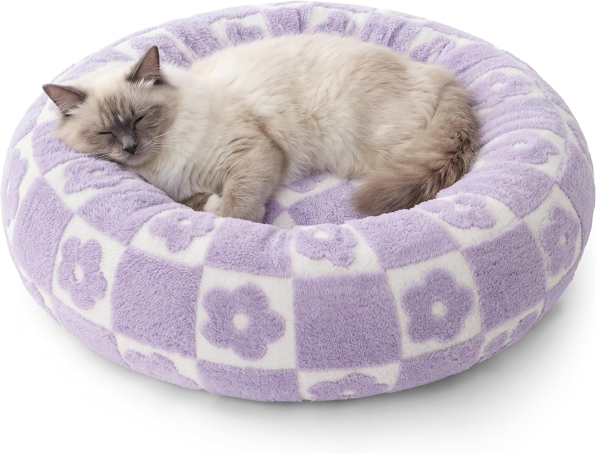 LE SURE Donut Dog Bed – 7 Sizes, 5 Patterns