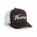 Embroidered Hubby Trucker Hat – Classic Mesh Cap for Wedding or Anniversary