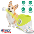 Automatic Dog Ball Launcher Rechargeable Interactive Pet Ball Thrower for Small Medium Dogs Interactive Dog Fetch Toy with 3 Adjustable Distance Setti