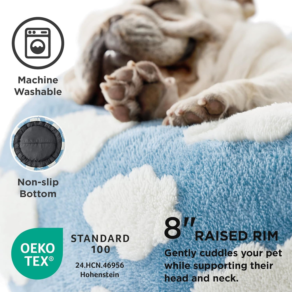 LE SURE Donut Dog Bed – 7 Sizes, 5 Patterns
