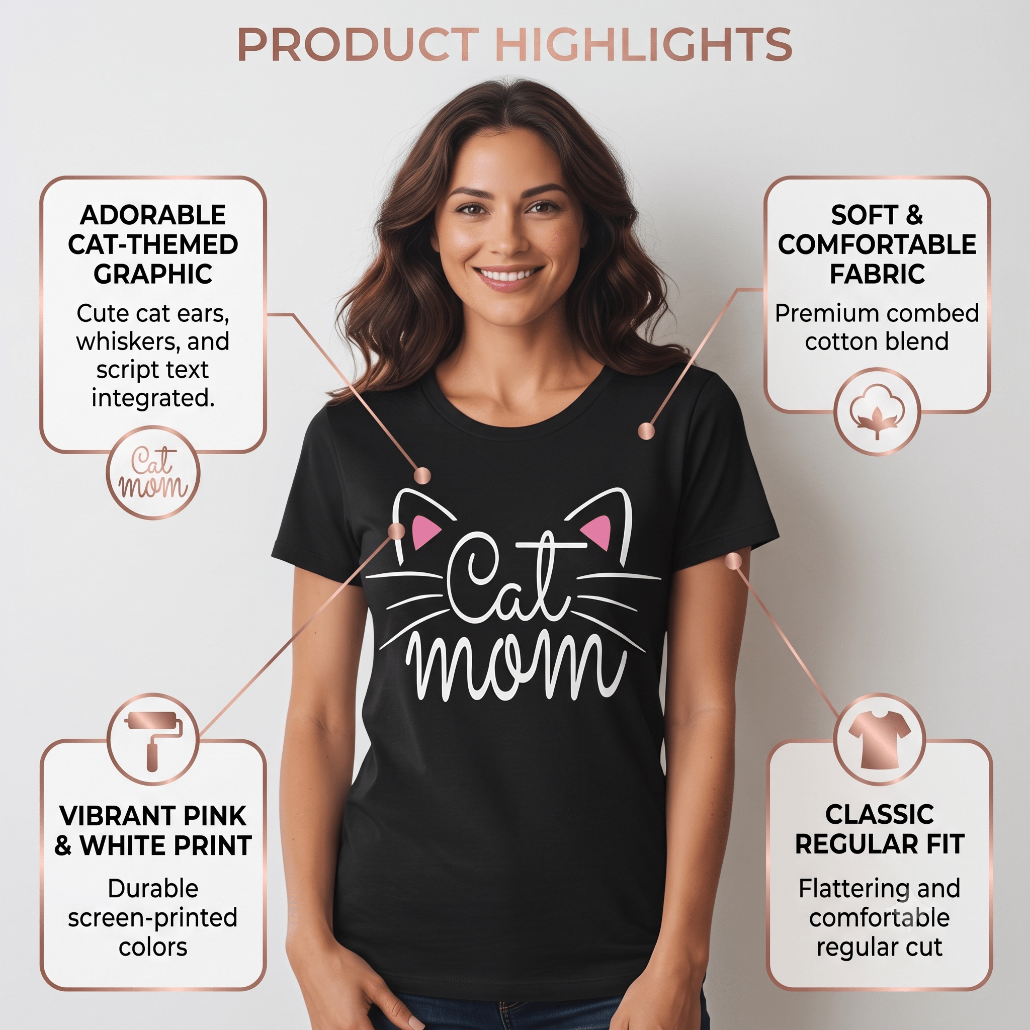 Cat Mom Graphic T-Shirt