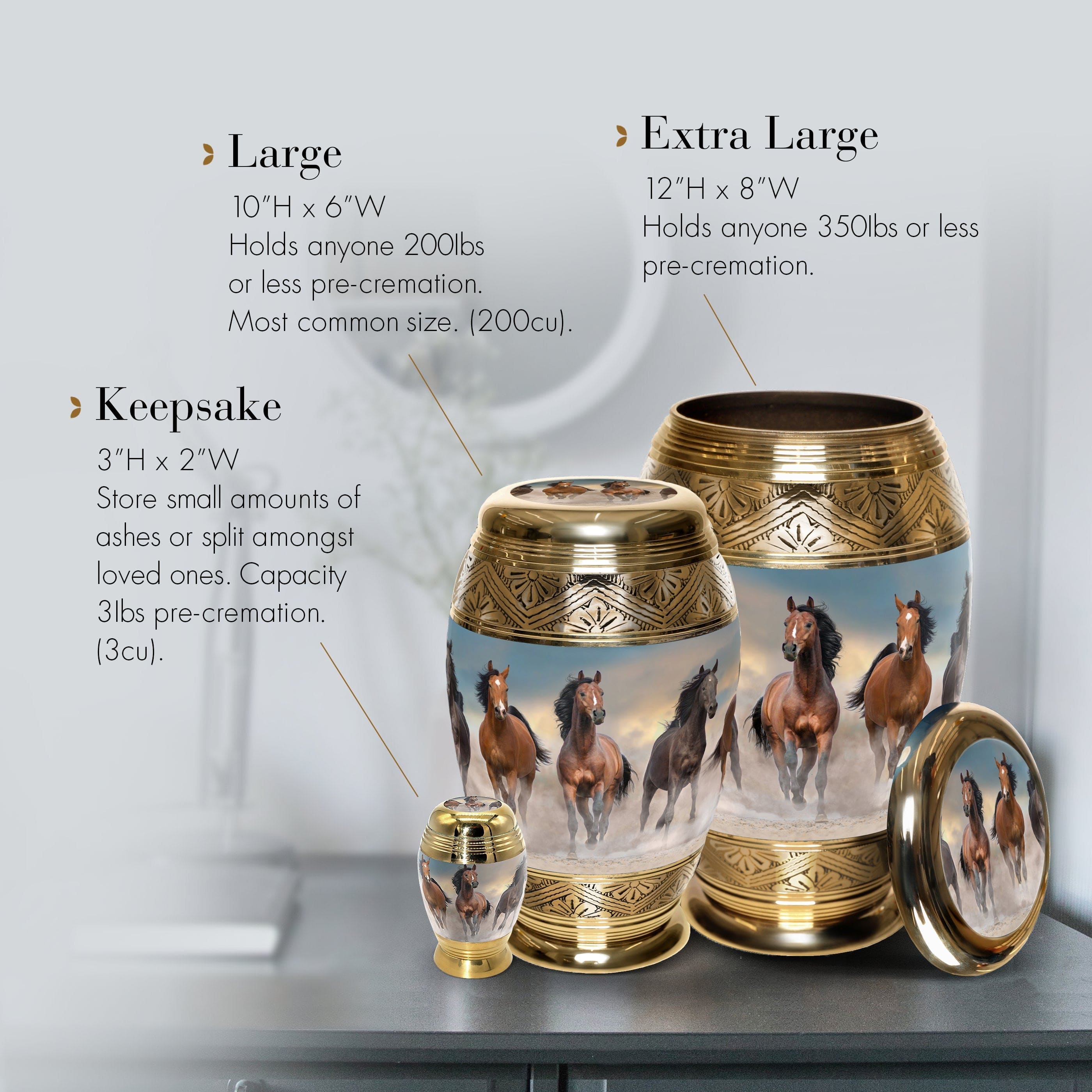 Wild Horse Keepsake Urns
