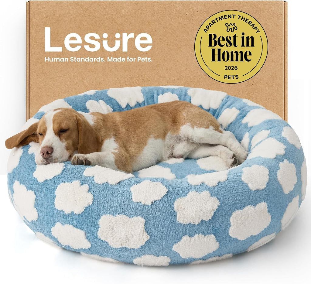 LE SURE Donut Dog Bed – 7 Sizes, 5 Patterns