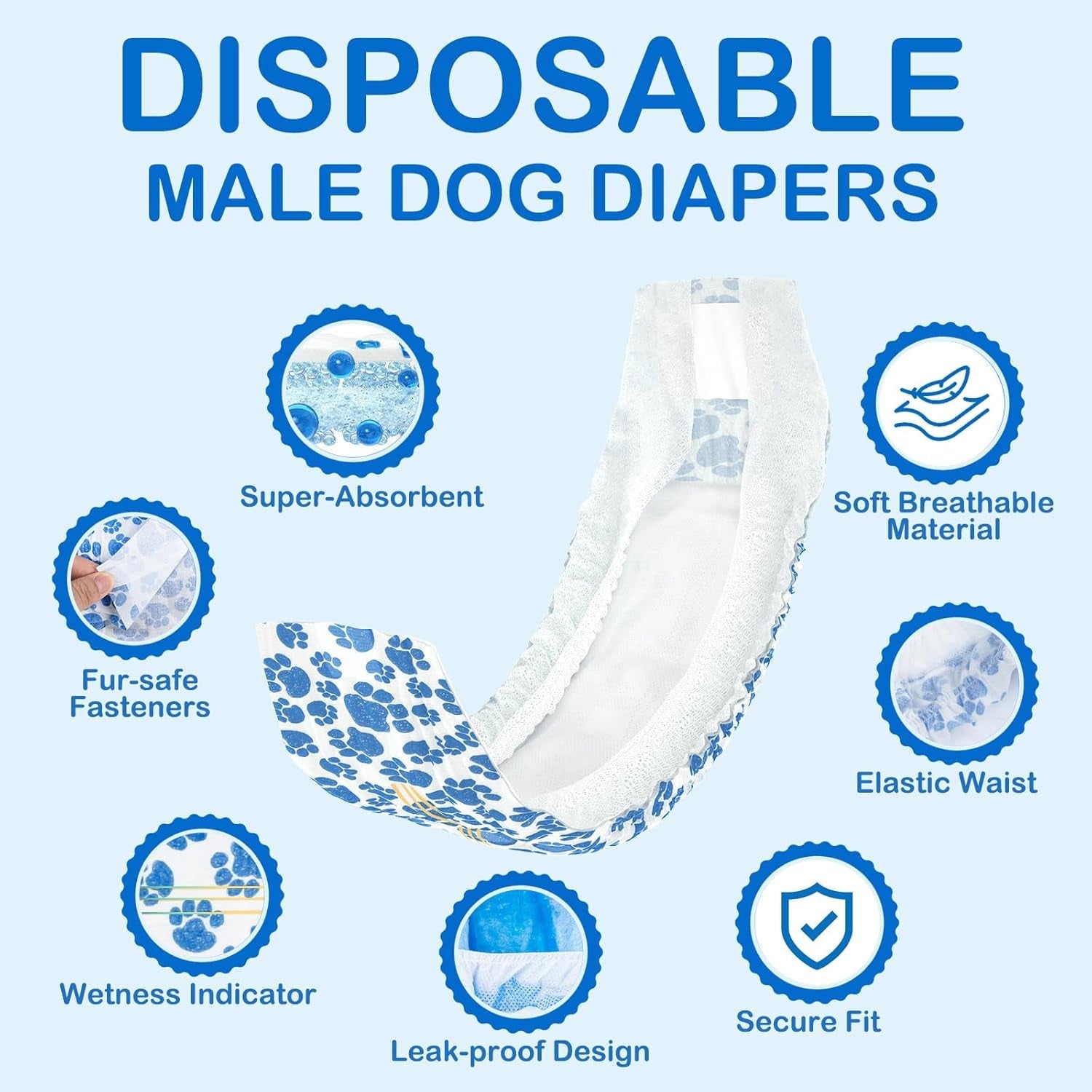 Male Dog Diapers Disposable
