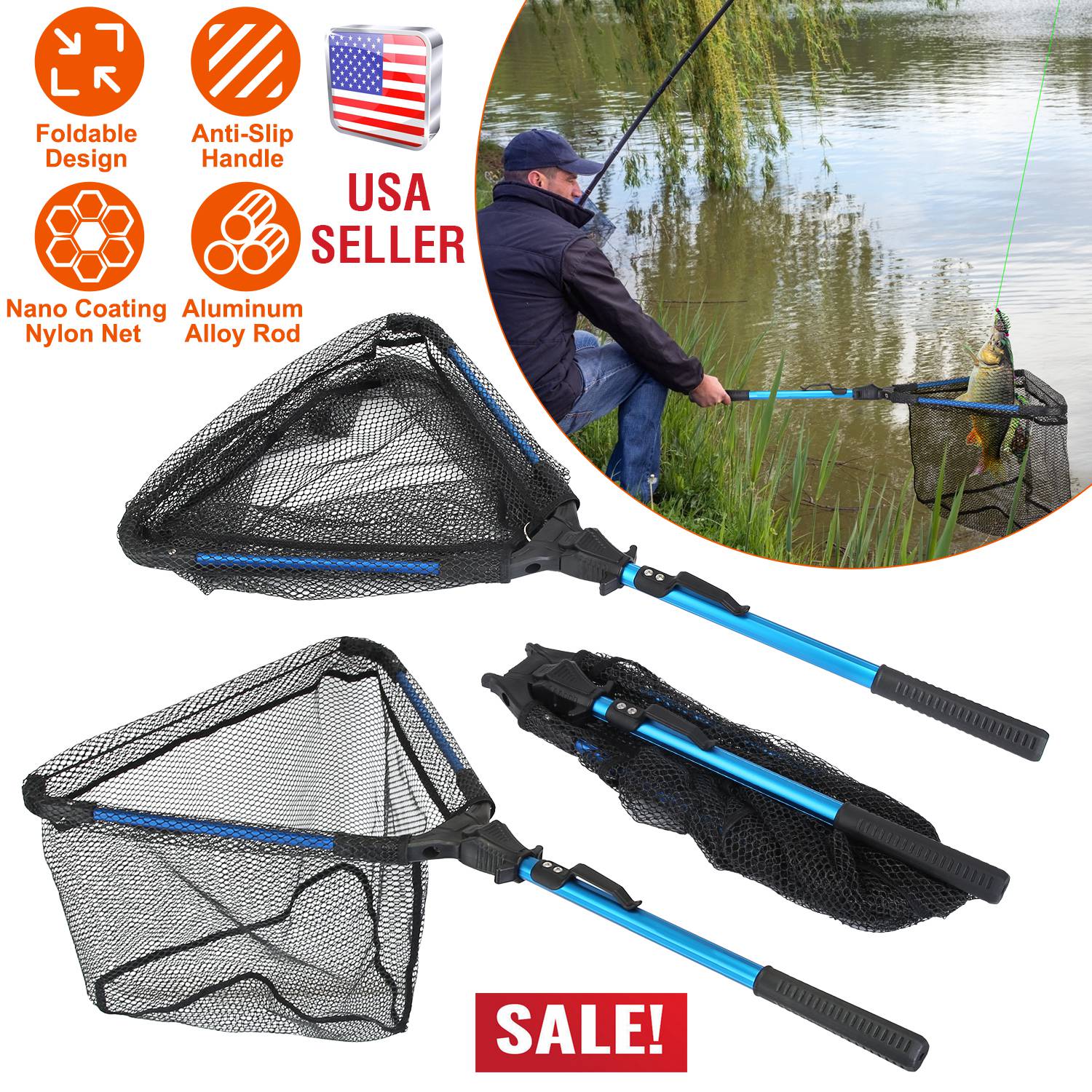 Durable Foldable Fishing Net