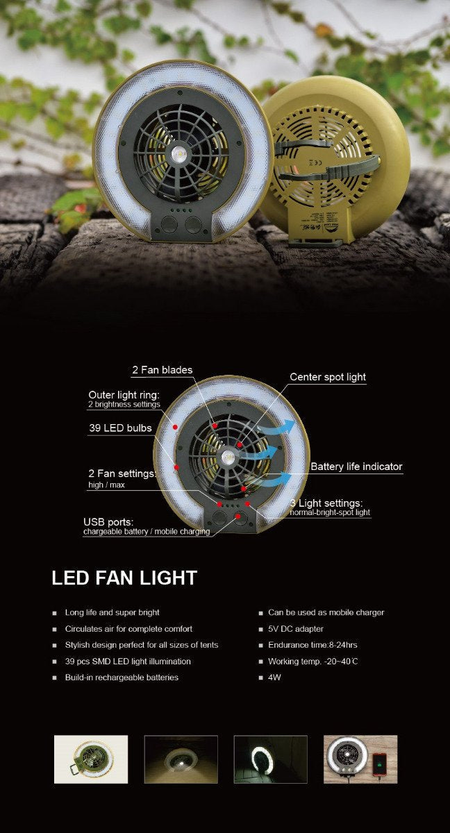 TRU De-LIGHT LiteBreeze LED Disc Fan