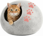 Merino Wool Cat Cave – Handmade Hideaway, 20 Styles