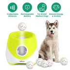 Automatic Dog Ball Launcher Rechargeable Interactive Pet Ball Thrower for Small Medium Dogs Interactive Dog Fetch Toy with 3 Adjustable Distance Setti